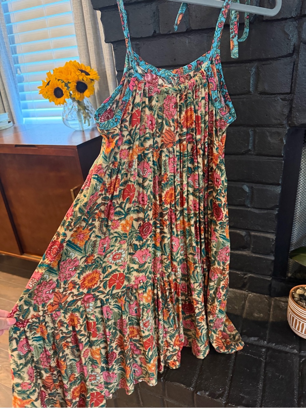 NATURAL LIFE Mini Dress Floral Boho Adjustable Straps NWT - Picture 4 of 8